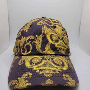 Versace Black and Gold Baroque Cap
